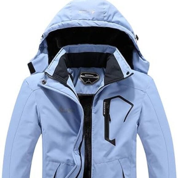 Moerdeng Women's Blue Waterproof Mountain Ski Winter Snow Coat Size Large - Picture 1 of 6